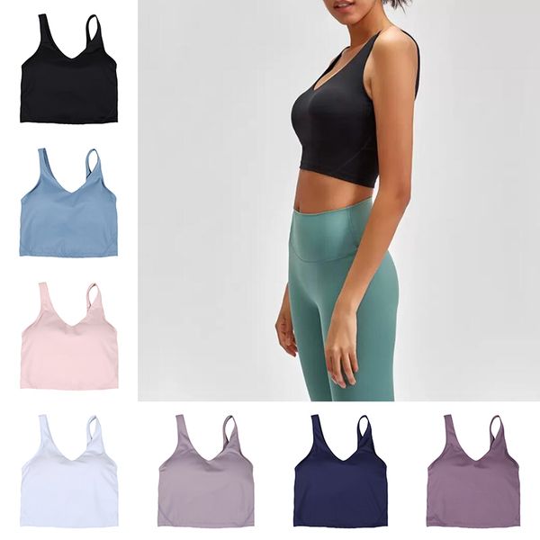 Reggiseni yoga biancheria intima firmata da donna Traceless double-face levigatura cintura sottile aderente canotte sexy gilet fionda usura Reggiseno comodo e traspirante Biancheria intima