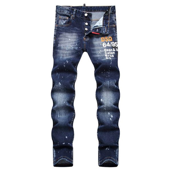 TR APSTAR DSQ Herrenjeans D2 Hip Hop Rock Moto DSQ COOLGUY JEANS Design Ripped Denim Biker DSQ Jeans für Herren 1039 Farbe Blau