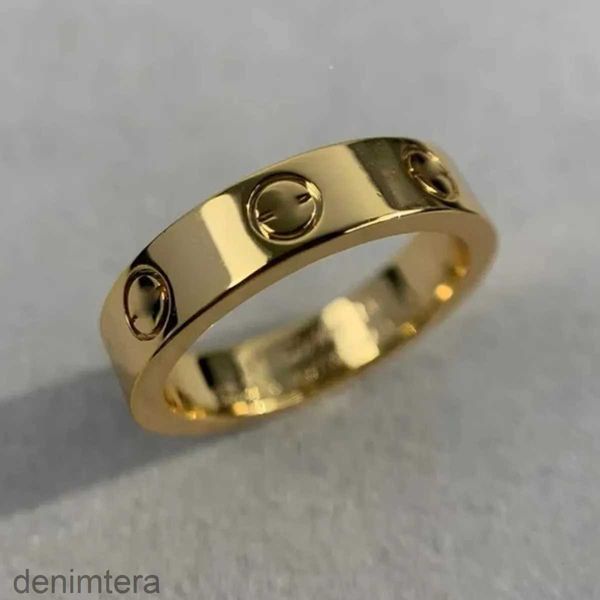 Original Engrave4 5 6 mm Diamant-Liebesring 18 Karat Gold Silber Rose 316L Edelstahl Ringe Frau Mann Liebhaber Hochzeit Schmuck Dame Party 6 7 8 9 10 11 12 Große USA-Größe TH7I