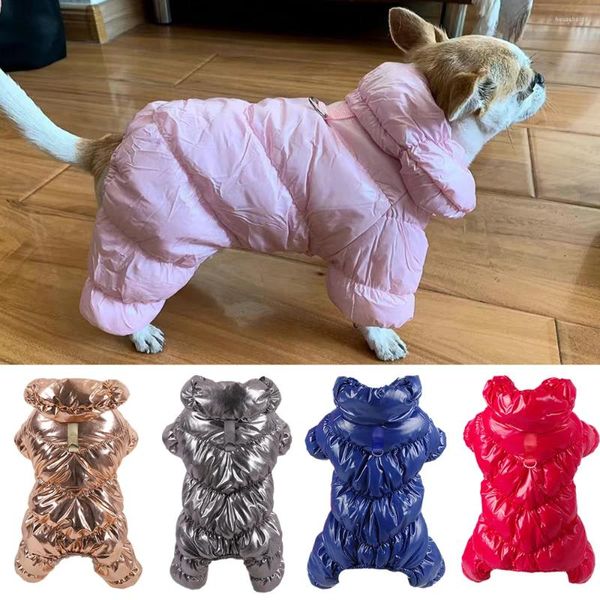 Hundebekleidung Winter Männliche Jungenkleidung mit Schnalle Wasserdichter Haustieroverall Overall für kleine Hunde Chihuahua Yorkies Strampler Chien Vetement