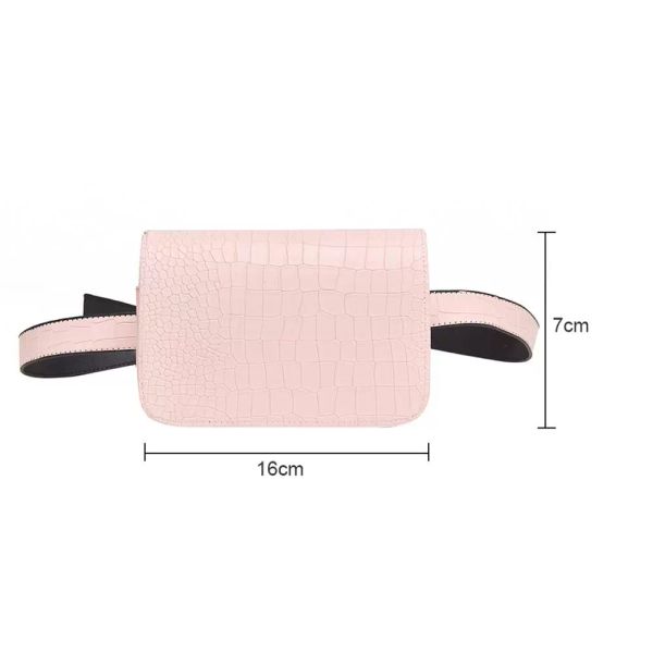 2021 Yeni Fanny Pack Kadın Bel Kemeri Çantası Timsah Desen Vintage Bel Çantaları Kız Moda Serseri Saçım Telefon Deri Göğüs Paketleri
