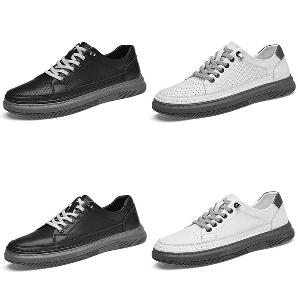 Sapatos casuais novos 2024 homens mulheres branco preto masculino buraco macio esportes respirável tênis diário 551739 s