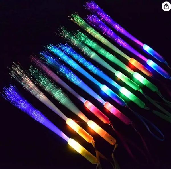 50 Stück LED-Leuchtstäbe aus Glasfaser, Leuchtstäbe, blinkende Konzert-Rave-Party, Geburtstagsgeschenke, Weihnachts-Goodie-Füllstoffe 240122