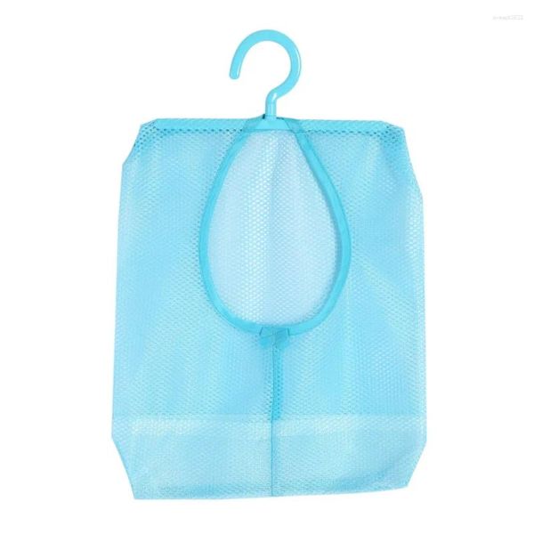 Scatole portaoggetti Borsa multiuso in rete sospesa per calze, calze, reggiseni, biancheria intima, bagno, blu