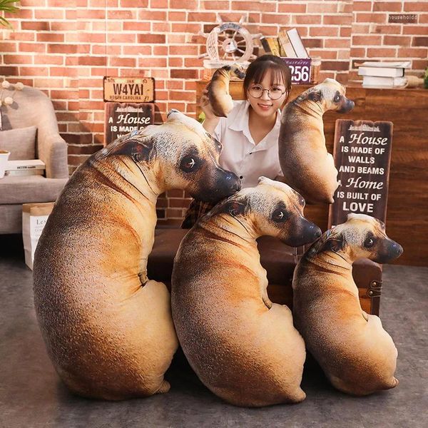 Подушка креативная 3D реалистичная собака милый изгиб собака печатная игрушка диван забавный несколько косплей для домашнего декора
