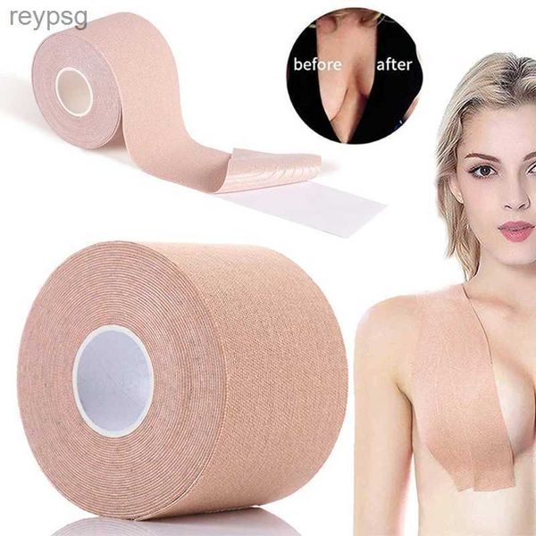 Sutiãs sutiãs 1 rolo 5m boob fita push up sutiãs para mulheres livre para cortar grandes adesivos de peito peito levantando fita auto adesivo sutiã invisível yq240203