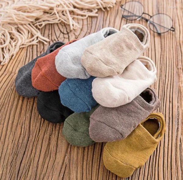 Frauen Socken Anti-Paare/lot Farben Winter Candy Slipper Gute Baumwolle Sox 6 stücke 3 Slip Frauen unsichtbare Frühling Dicke Knöchel Qualtiy