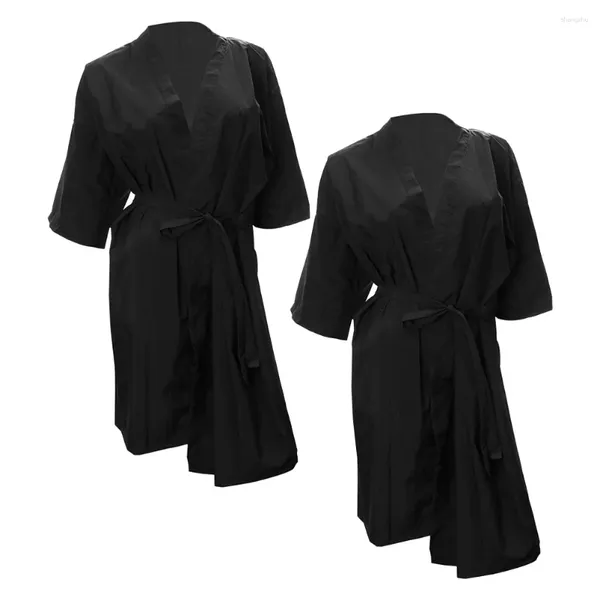 Mulheres sleepwear cabeleireiro roupas banho robe feminino cliente vestido spa para homens salão de beleza mulheres convidado formal