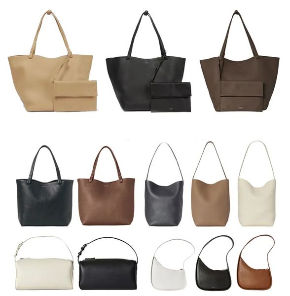 The Row Designer-Umhängetasche für Damen, Halbmond-Park-Einkaufstasche, Luxurys-Handtaschen-Shop, Lunchbox, Eimertaschen, Herren-Pochette, Umhängetasche, Clutch, Satchel aus echtem Leder, Großhandel