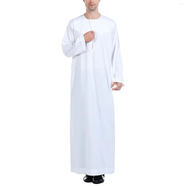 Roupas étnicas Árabe Homens Muçulmanos Cor Sólida Vestes Terno Sobretudo Para Homens Lazer 60s Esqueleto Corpo Ternos Colete