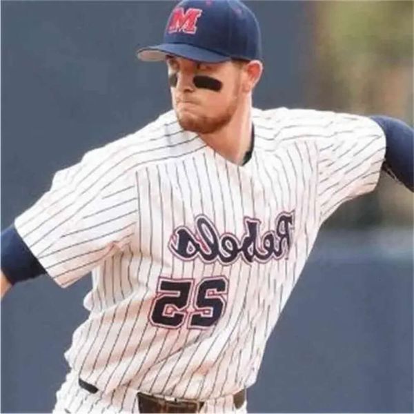 NCAA Glaa3740 Ole Miss Rebels Baseball Jersey 28 Austin Miller 35 Kevin Graham 13 Zack Cozart 2 Ryan Olenek costurado homens jovens crianças Jer High nek