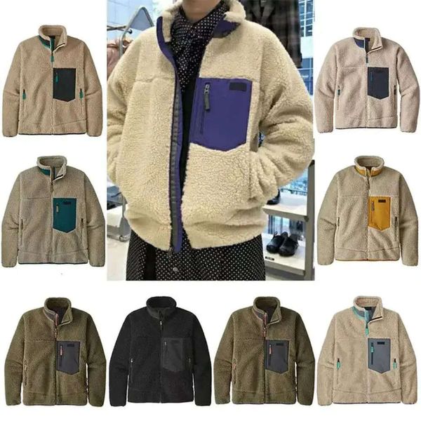 Designer-Herrenjacke, Fleecejacke, dick, warm, Daunen, klassisch, Retro, Antumn, Winter, Paarmodelle, Lammkaschmir-Fleecemantel, Paar Wintermantel 890