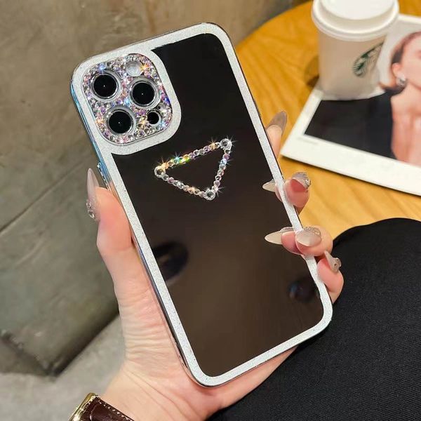 iPhone 15 Pro Max Designer-Diamant-Handyhülle für Apple 14 Plus 13 12 11, luxuriöser Bling-Strass-Glitzer, verchromter Spiegel, glitzernde Ganzkörper-Rückseite, Coque Fundas Pic4