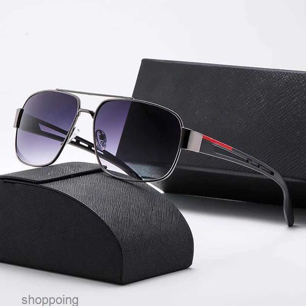 Óculos de sol ovais para homens, óculos de verão polarizados, preto, vintage, óculos de sol grandes, óculos de sol masculinos com caixa