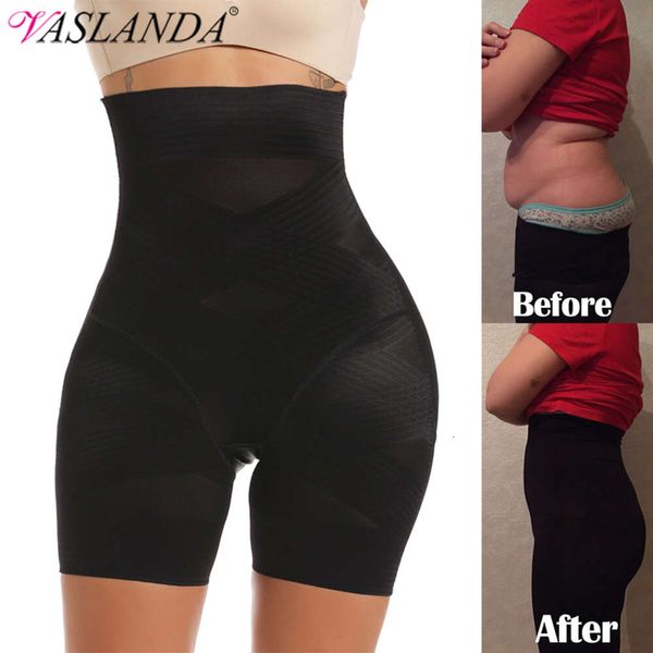 Cintura alta feminina firme controle de barriga shapewear shorts levantador de bunda moldar calcinha emagrecimento corpo shaper roupa interior