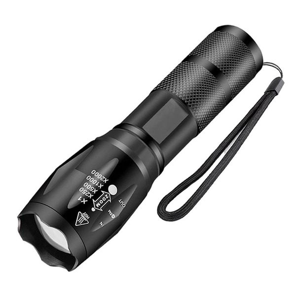 Lanternas LED de alta potência Cam 5 modos de iluminação Liga de alumínio Zoomable Light Waterproof Material Use 3 pilhas AAA Drop D Dhurd