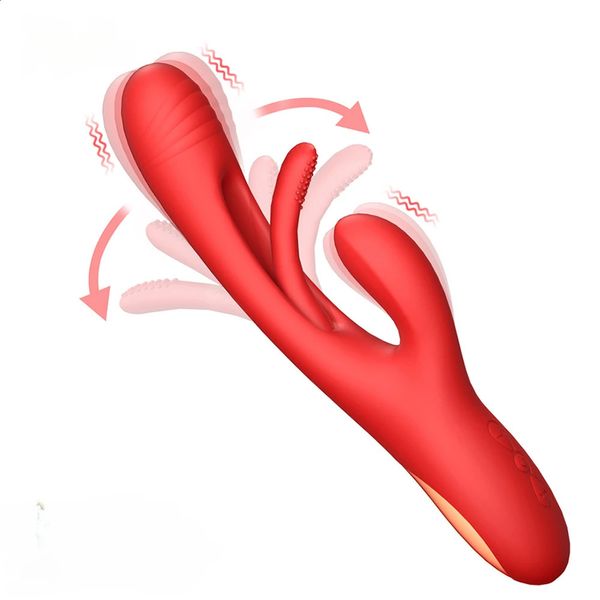 Coelho tocando G-Spot Patting Vibrador para Mulheres Clitóris Estimulador Poderoso 21 Modos Brinquedo Sexual Produtos Femininos para Adultos 240126