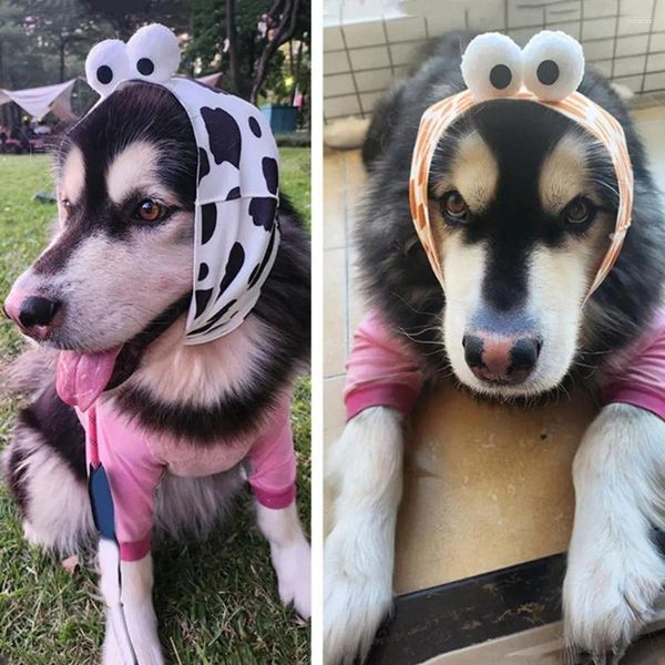 Köpek Giyim Saç Kapağı Çizgi Film Dekoru Sıcak Anti-Slip Kostüm Şapkası Komik Şekli Dekorasyon Renk Eşleştirme Baskı