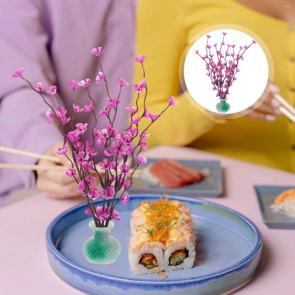 Backformen Werkzeuge Sashimi Teller Dekoration Teller Ornament Sushi Versorgung Küche Künstliche Blumen Dekoratives Kunststoffbesteck