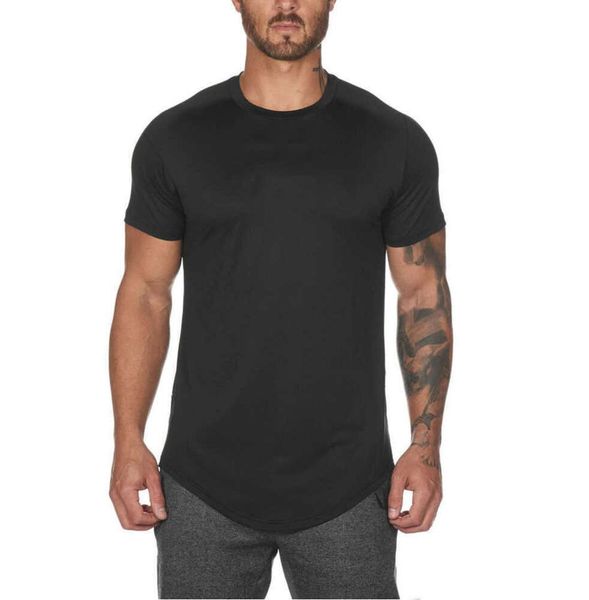 Lu lus camiseta esportiva masculina Luluemon treinamento fitness de secagem rápida elástica solta respirável de manga curta modelando roupas de ioga estilo casual atacado