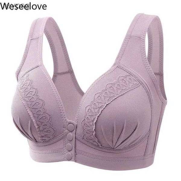 BHs BHs Sexy BH mit vorderem Verschluss, BH mit vorderer Befestigung, kabellose BHs für Frauen, Push-up-Dessous, Büstenhalter in Übergröße, kein Stahlring-BH, YQ240203