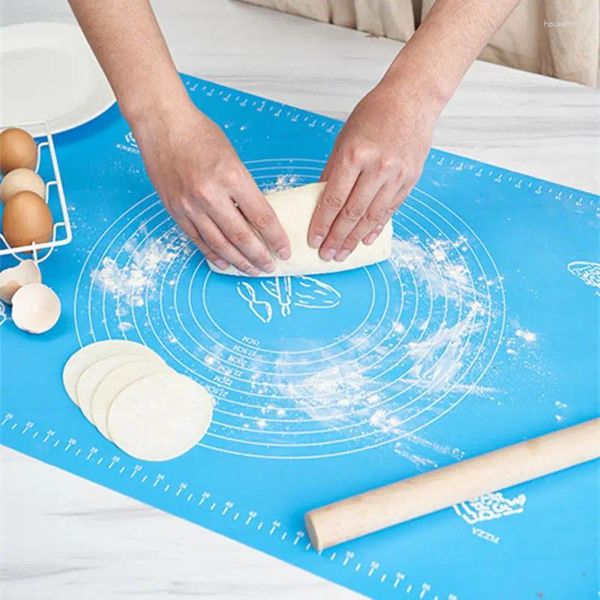 Backenwerkzeuge Silikonmatte Kneten Teig Pizza Kuchen Blatt Liner Küche Kochen Grill Gadgets Backformen Tischsets Pad Gebäck