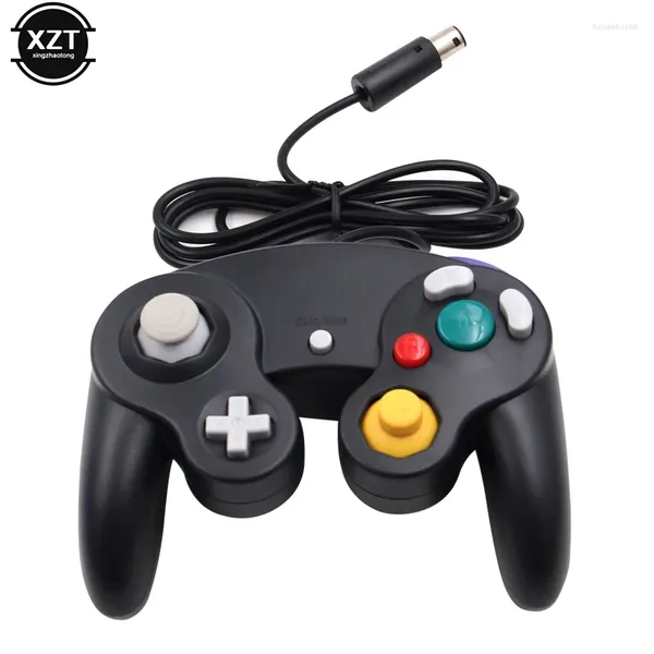 Controladores de jogo Wired Handle Gamepad Choque Stick JoyPad Vibração para Nintendo Wii GameCube NGCController Pad Joystick Est