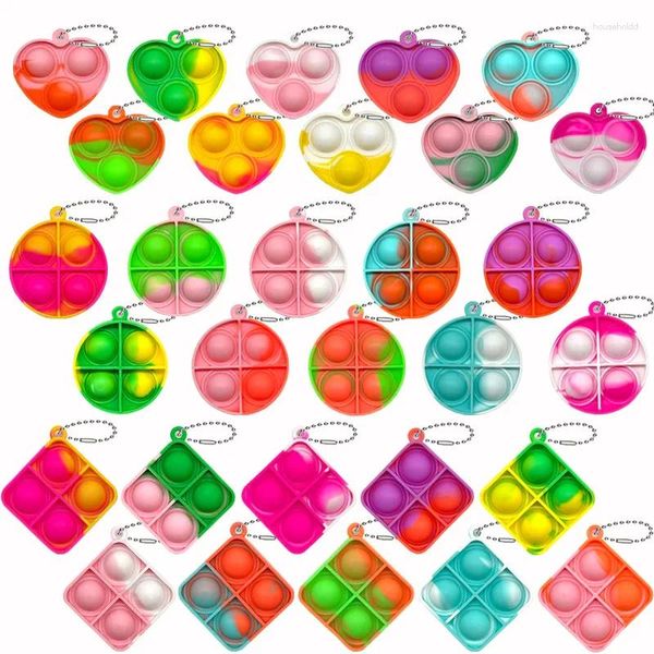 Festa Favor 20 Pcs Mini Pop Chaveiro Criança Sensory Fidget Brinquedos Bulk para Prêmios de Sala de Aula Crianças Aniversário Favores Goodie Bag Stuffers