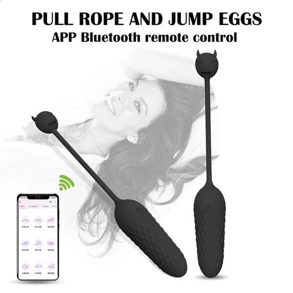 APP Drahtlose Vibro-ei G-punkt Dildo Vibrator Weibliche Höschen Vaginal Kugeln Jump Eier Klitoris Stimulator Erwachsene Sex Spielzeug für Frauen 240202