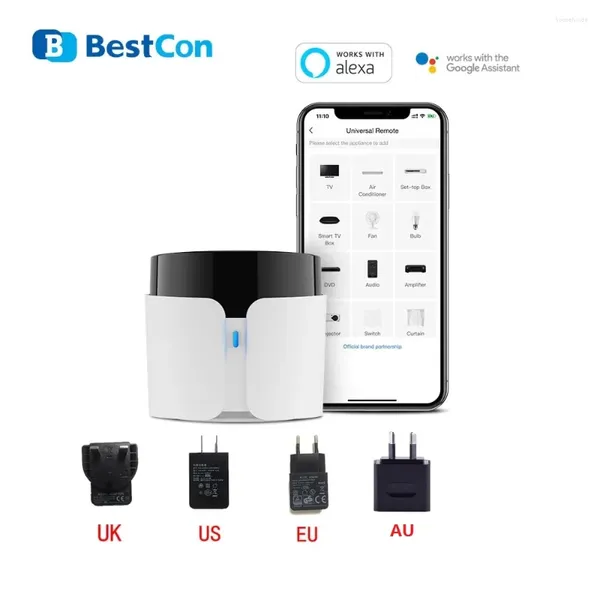 Controllo Casa Intelligente 2024 BroadLink Con RM4C Pro IR e RF433/315 Wi-Fi Il telecomando universale funziona con Alexa Google IFTTT