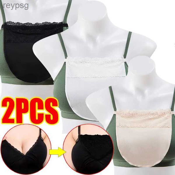 Sutiãs Cintura Barriga Shaper Mulheres Invisível Anti Glare Cueca Lace Decote Cobrir Mock Camisole Sutiã Strapless Inserção Envolvido Peito Intimates YQ240203