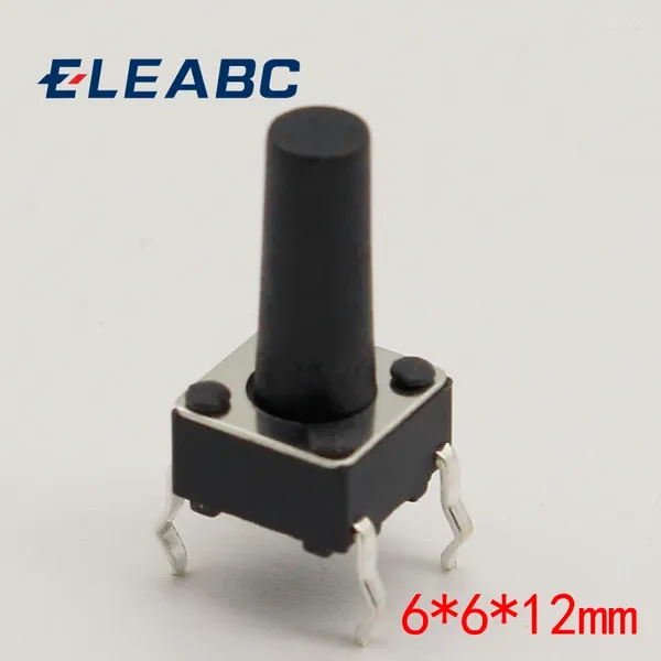 Controle Home Inteligente 50 pçs / lote 6x6x12MM 4PIN G95 Tátil Tact Botão Micro Interruptor Direto Auto-Reset DIP Top Cobre Rússia