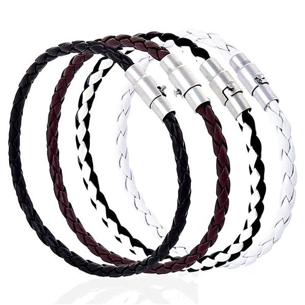 Catena creativa Assicurazione Bracciale magnetico Uomini e donne Corda in pelle intrecciata Coppia gioielli Braccialetti gioielli consegna goccia Dhcxj