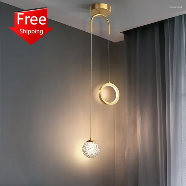 Anhänger Lampen Moderne Led-beleuchtung Für Schlafzimmer Nacht El Hängen Lampe Dekoration Kronleuchter Eingang Nordic Decke Lichter Hause