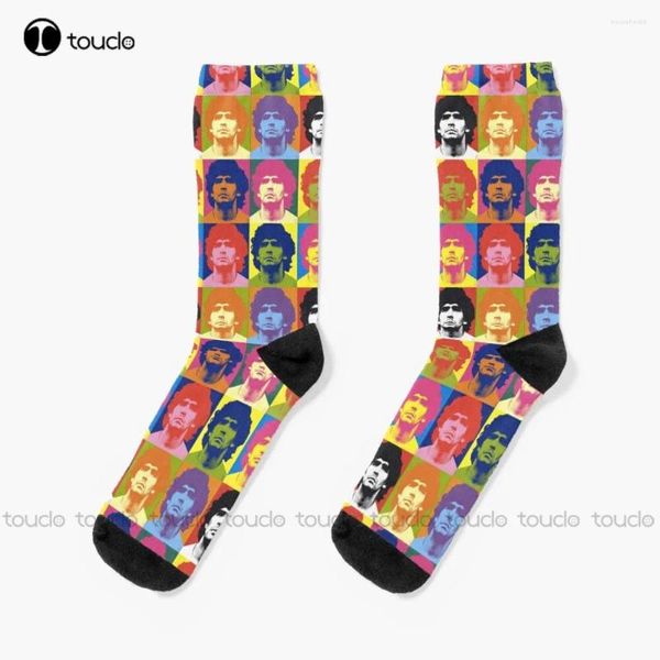 Женские носки Диего Марадона, Аргентина, забавные, с цифровым принтом на 360°, унисекс, для взрослых, подростков, молодежи, индивидуальный подарок на заказ
