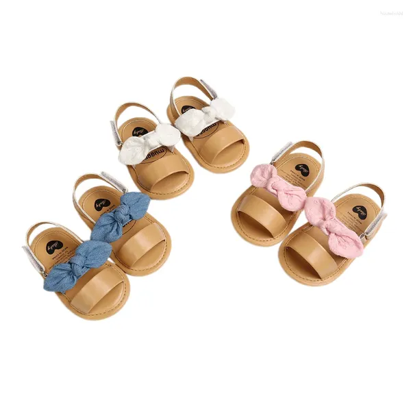 Sandalen Born Baby Kinder Mädchen Sommer Lässige Niedliche Schleife Schuhe Rutschfeste Weiche Sohle