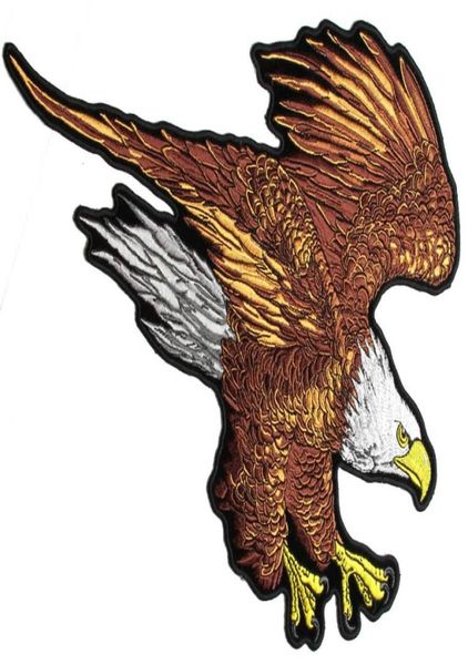 Maßgeschneiderter brauner Adler großer Aufnäher zum Aufbügeln auf der Rückseite der Jacke, kann auf die Jacke geklebt oder aufgenäht werden oder Tshit4745835