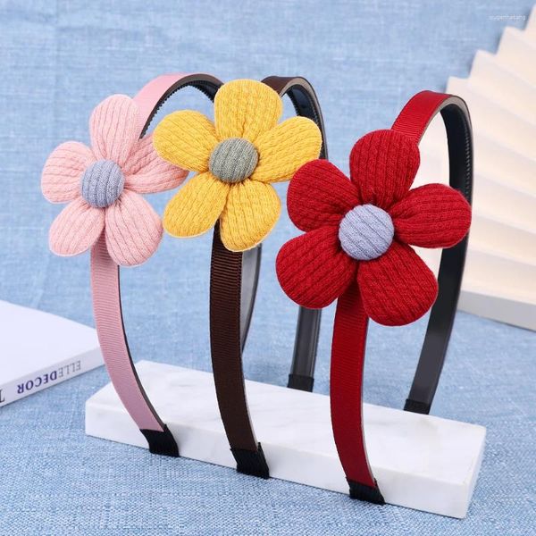 Acessórios de cabelo bonito flor banda para meninas criança clipe artesanal fita hairbands presentes de aniversário headwear bandana