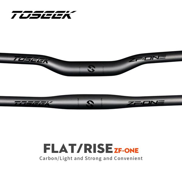 Toseek Zf-One MTB Karbon gideri bisiklet gideri 31.8*580-720740760mm Matt Siyah gidonlar Mountain Bike Aksesuarları için 240131