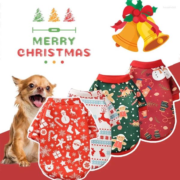 Abbigliamento per cani Vestiti per animali domestici di Natale Costume caldo per cucciolo Maglione pullover carino Gatto Inverno Plus Abiti in velluto Ubranka Dla Psa