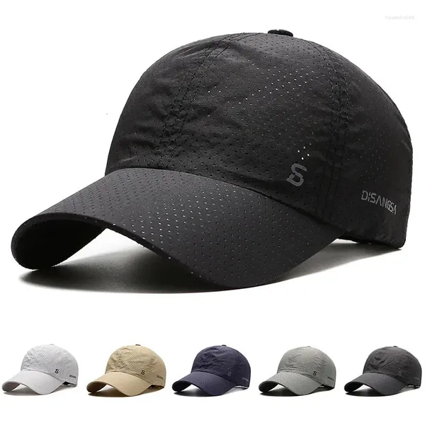 Bonés de bola Homens Mulheres Malha Umidade-Waging Boné de Beisebol Seco Rápido Masculino Verão Feminino Originalidade Ajustável Respirável Sun Visor Chapéu de Pesca