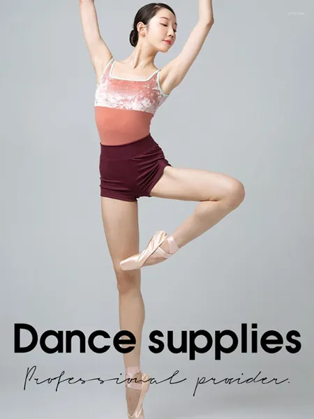 Stage Wear Ballet Calças Fitness Yoga Mulheres Warm Up Shorts Body Dance Training Roupas Preto para Dança Profissional Nylon Whol