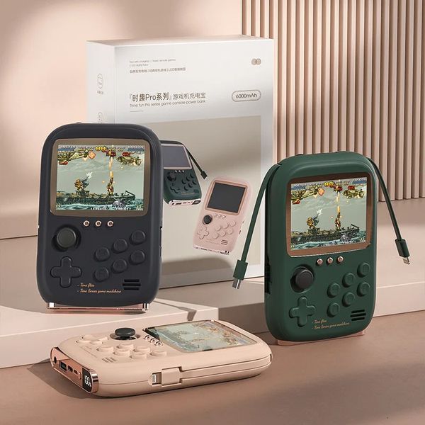 Ultraklares 32-Zoll-Farbdisplay 2023 Handheld-Spielekonsolen-Powerbank kann an einen Fernseher angeschlossen werden. Arcade-Spiele für Kinder 240123