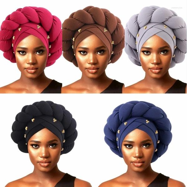 Roupas étnicas Mulheres Africanas Frisadas Cap Macio Trança Aconchegante Alta Qualidade Elasticidade Envoltório de Cabelo Lady Muslim Care Hijab Chapéu