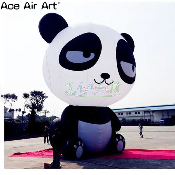 Atacado 2024 popular inflável panda mascote modelo de desenho animado animal inflável para evento/decoração de publicidade sentada feita na china