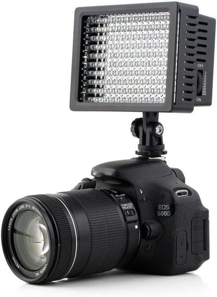 LD-160 Ultra Yüksek Güçlü Dimmabable 160 LED ampul Video Işık LED Dolgu Işık 5600K 16 Seviye Karartma Fotoğraf Lambası Canon Nikon Sony DSLR Kamera