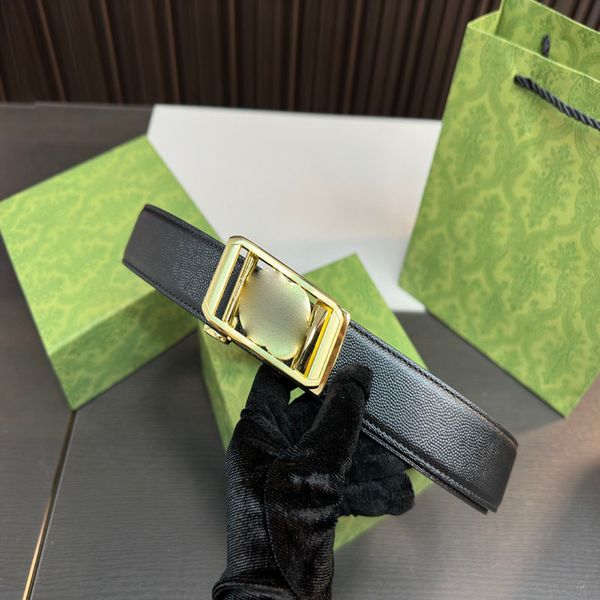 Cintura da uomo classica con fibbia automatica in pelle di design Cintura di lusso Cinture da uomo Cintura da golf all'aperto Moda unisex Ceinture personalizzata