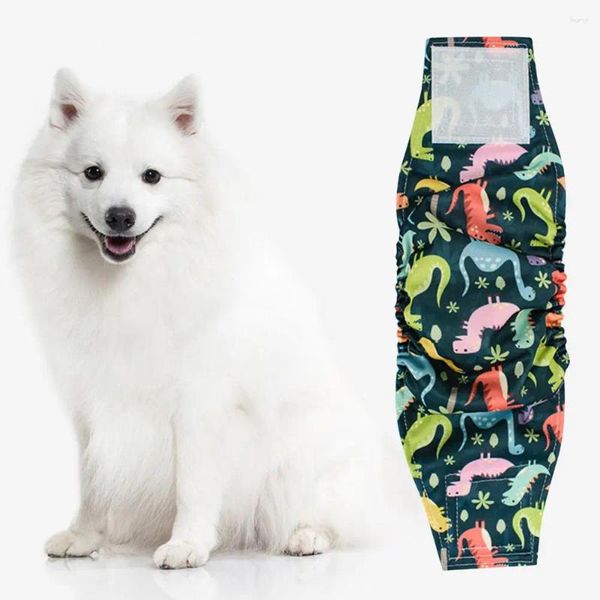 Cão vestuário móveis proteção fraldas pet calças fisiológicas ajustável à prova de vazamento masculino barriga banda alta para incontinência