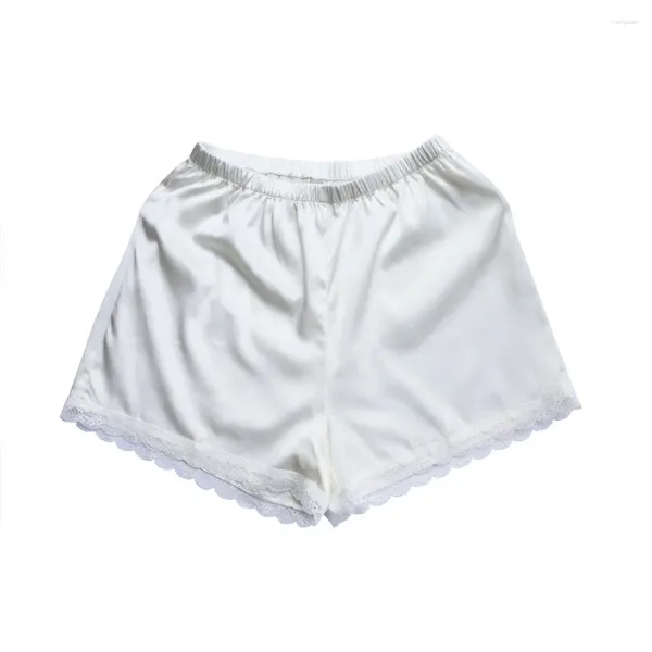 Mutandine da donna Pantaloni elasticizzati in raso di seta Pantaloncini di sicurezza per indumenti da notte Puro gelso Lusso Cina all'ingrosso di alta qualità Colore bianco