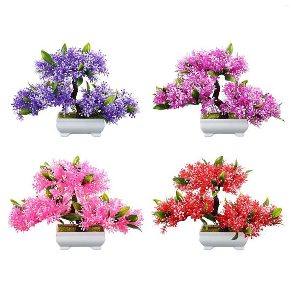 Desktop artificial da árvore dos bonsais das flores decorativas para a chaminé da prateleira do quarto